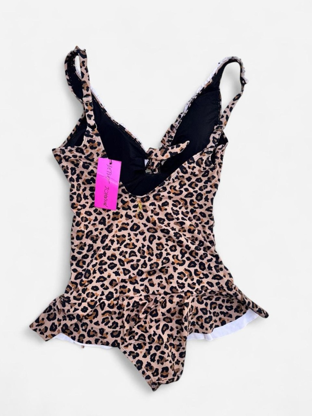 Betsy Johnson Leopard Print Ruffled One-Piece Swimsuit - Picture 7 of 9